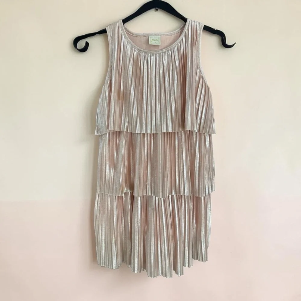 Jusbe. Shimmering Pink Tiered Dress